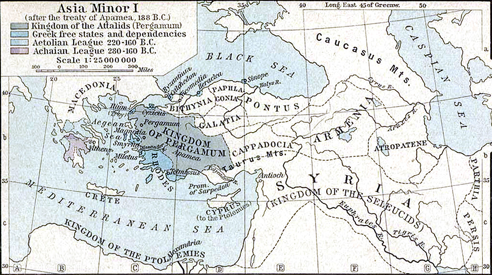 Le royaume de Pergame  son apoge territoriale 188.